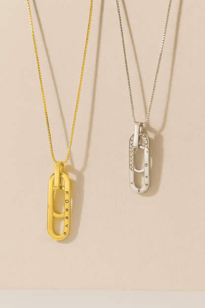 Mother & Daughter Linked Together Forever Necklace - Hidden Forever