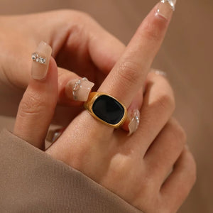 Onyx Signet Rings - Hidden Forever