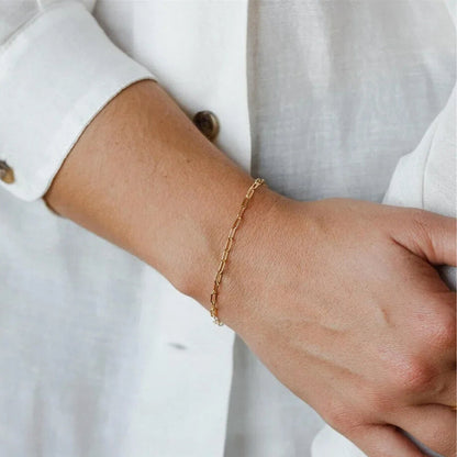 Paper Clip Chain Bracelet - Hidden Forever