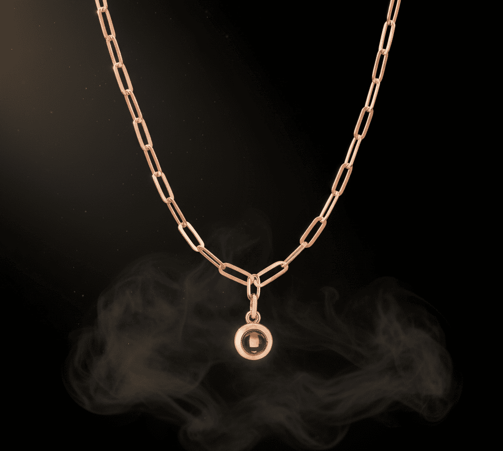 Paperclip Projection Photo Necklace - Hidden Forever