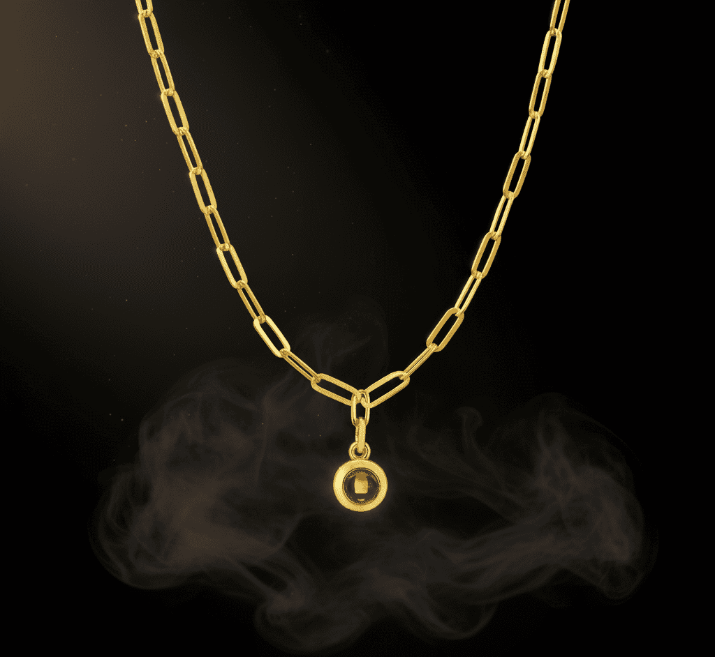 Paperclip Projection Photo Necklace - Hidden Forever