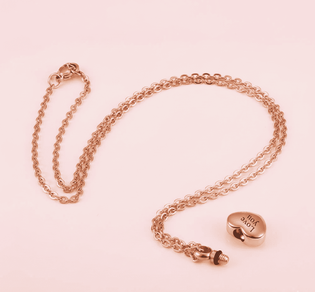 Paw Print Heart Ash Pendant - Hidden Forever