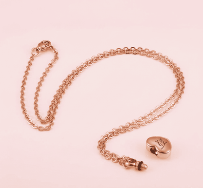 Paw Print Heart Ash Pendant - Hidden Forever