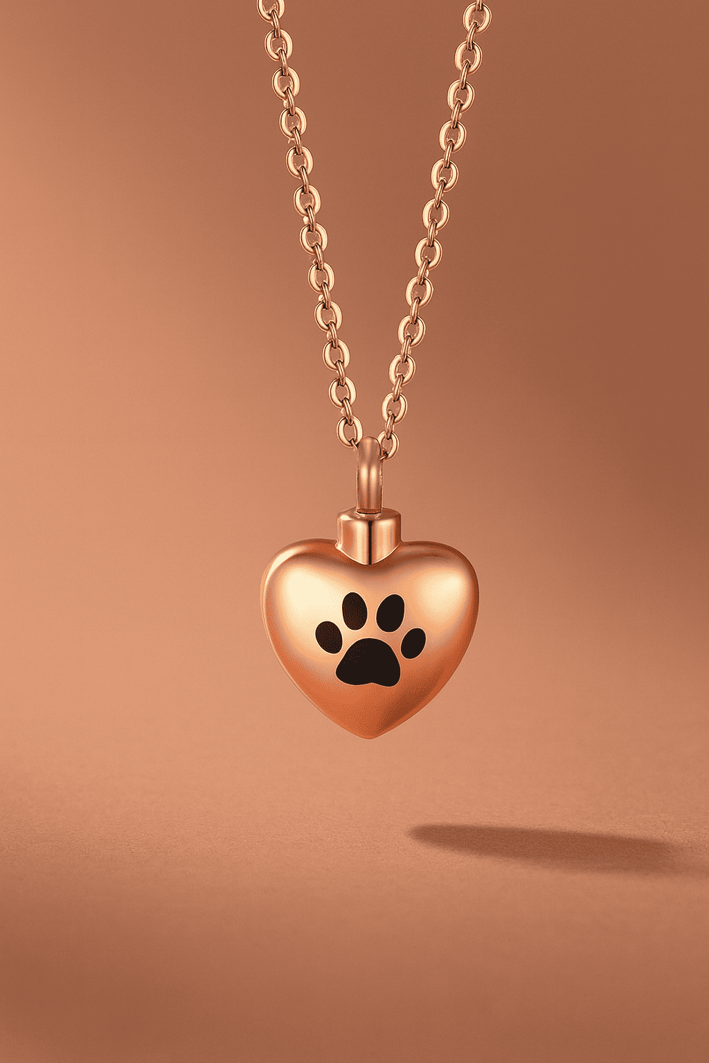 Paw Print Heart Ash Pendant - Hidden Forever