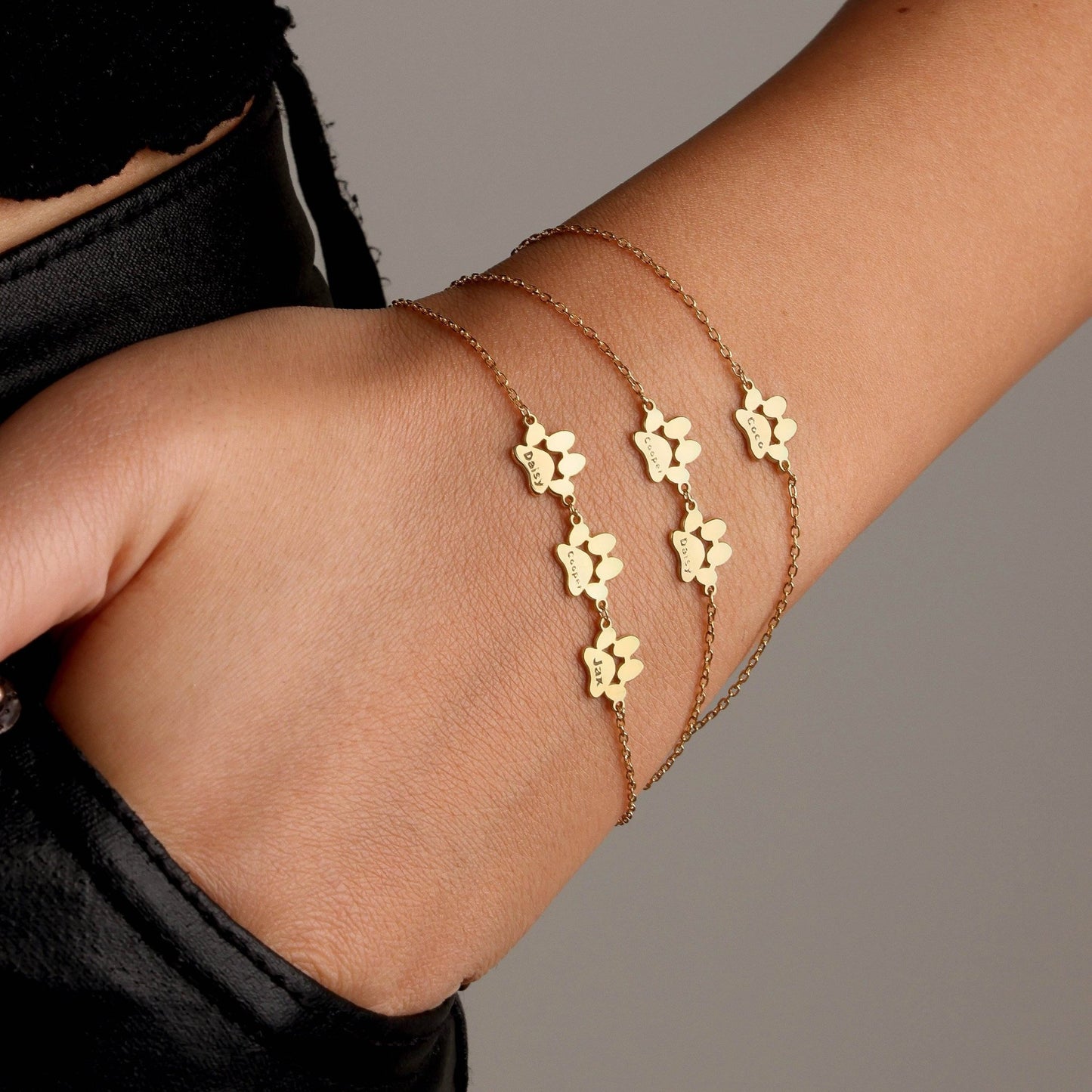 Paw Print Name Bracelet — Carry Them With You - Hidden Forever