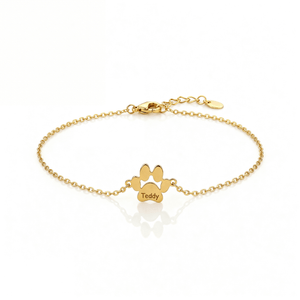 Paw Print Name Bracelet — Carry Them With You - Hidden Forever