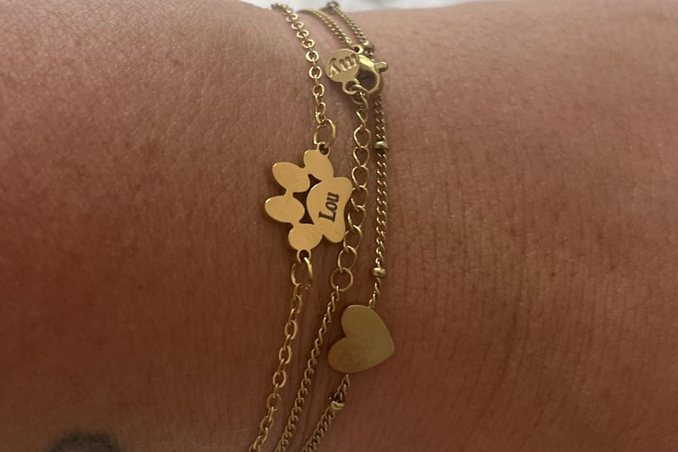 Paw Print Name Bracelet — Carry Them With You - Hidden Forever