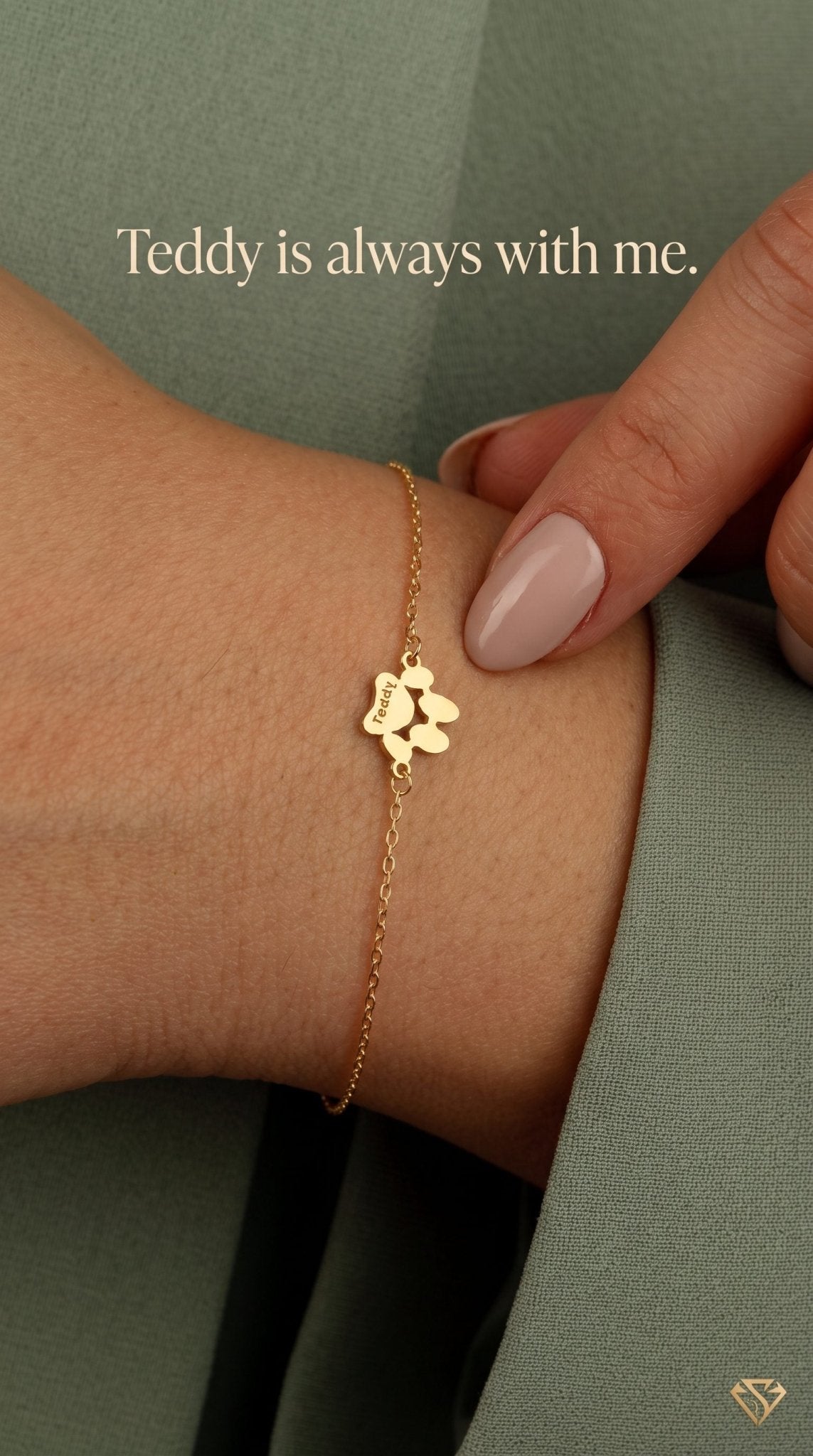 Paw Print Name Bracelet — Carry Them With You - Hidden Forever