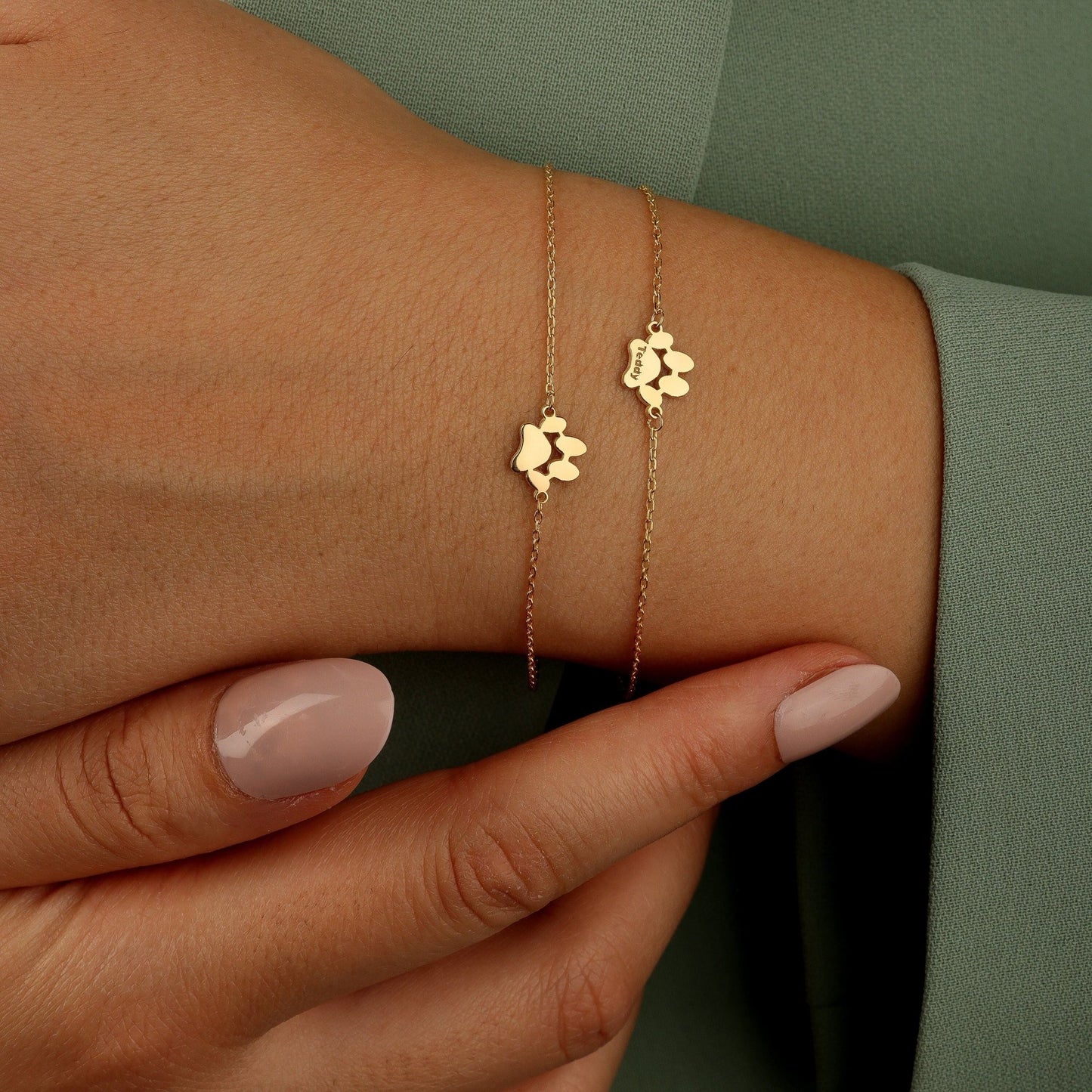 Paw Print Name Bracelet — Carry Them With You - Hidden Forever
