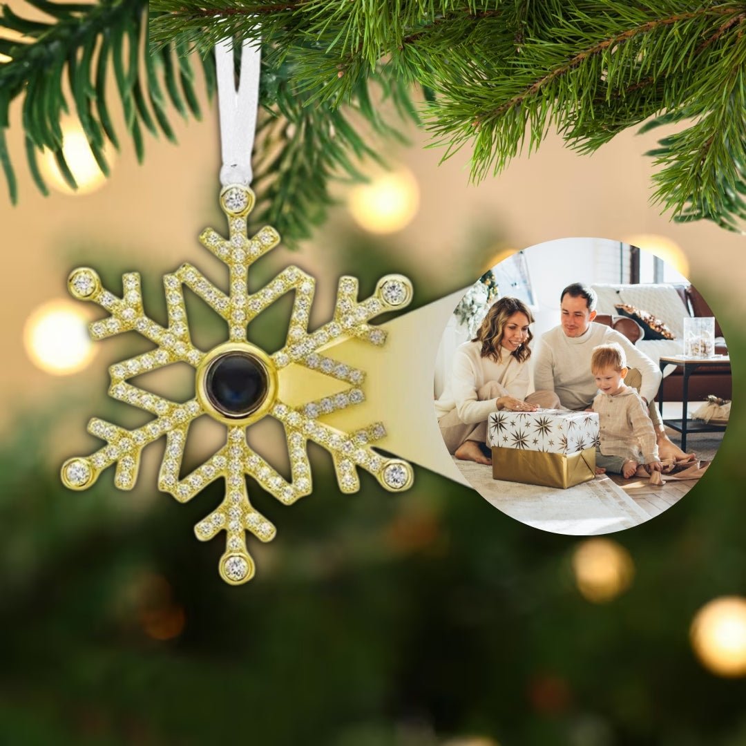 Personalized Christmas Everlasting Snowflake Photo Ornament - Hidden Forever