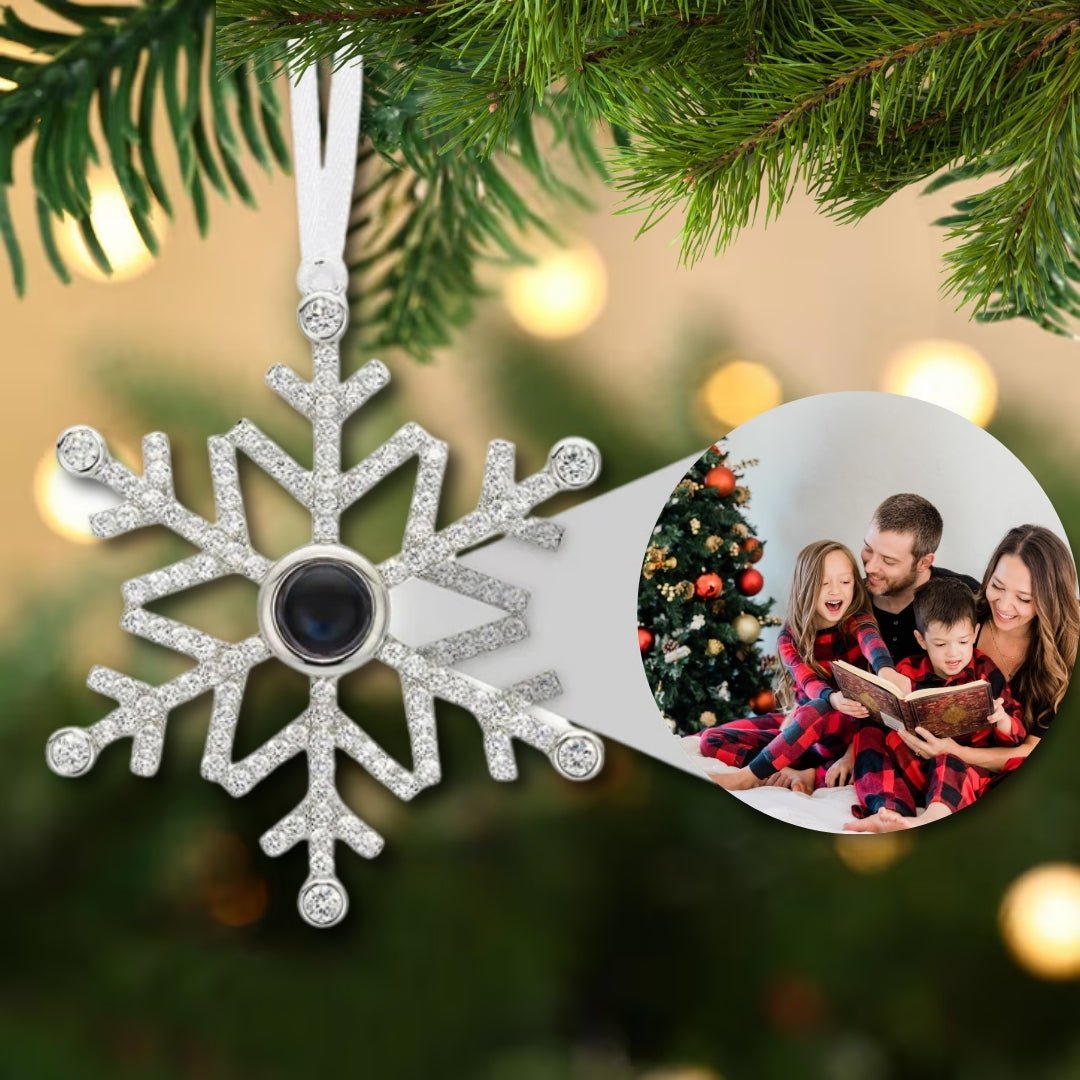 Personalized Christmas Everlasting Snowflake Photo Ornament - Hidden Forever