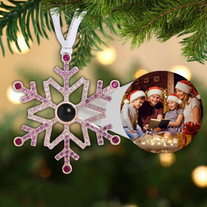 Personalized Christmas Everlasting Snowflake Photo Ornament - Hidden Forever