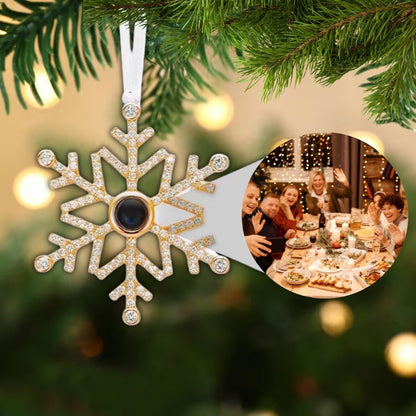 Personalized Christmas Everlasting Snowflake Photo Ornament - Hidden Forever