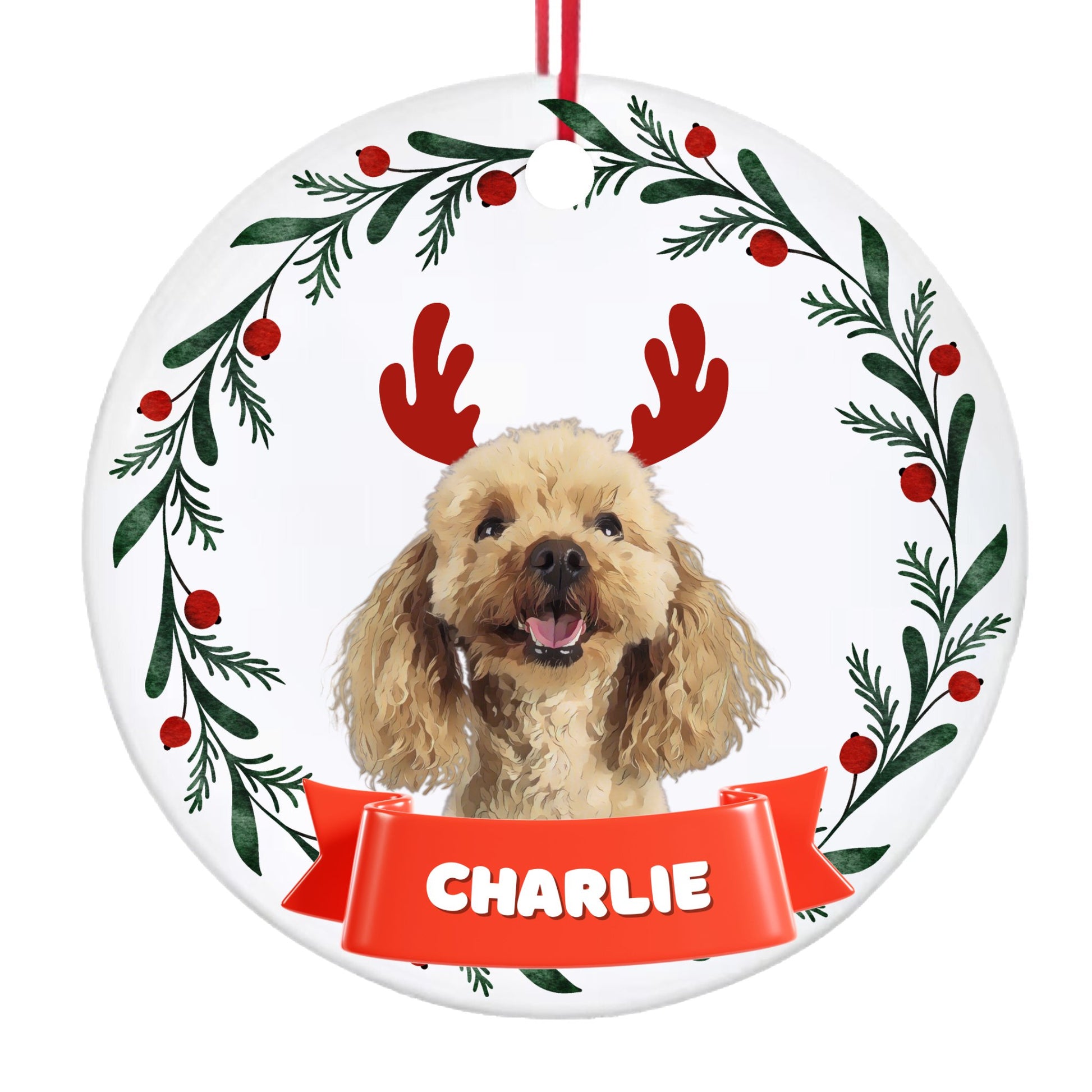 Personalized Christmas Holiday Custom Pet Photo Ornament - Hidden Forever