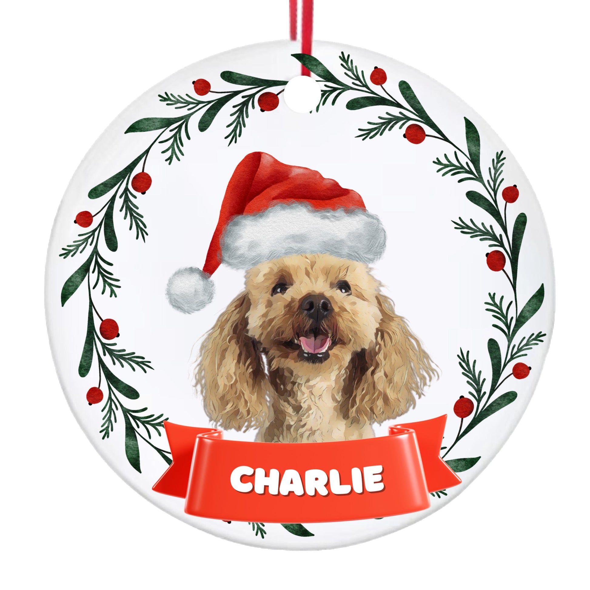 Personalized Christmas Holiday Custom Pet Photo Ornament - Hidden Forever