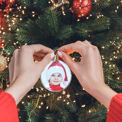 Personalized Christmas Transparent Photo Memory Ornament - Hidden Forever