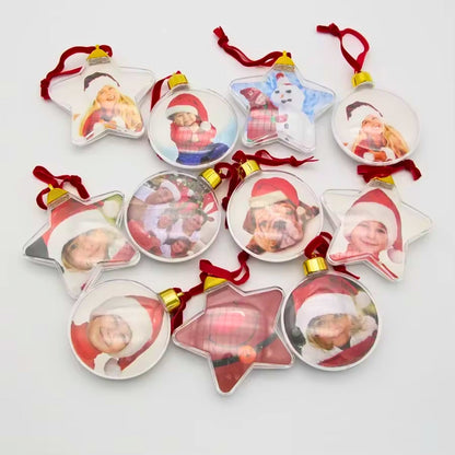 Personalized Christmas Transparent Photo Memory Ornament - Hidden Forever