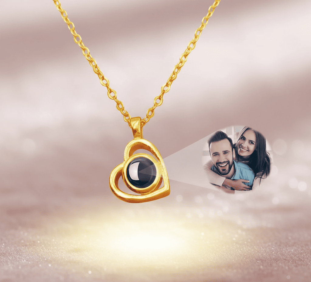Personalized Heart Photo Necklace - Hidden Forever