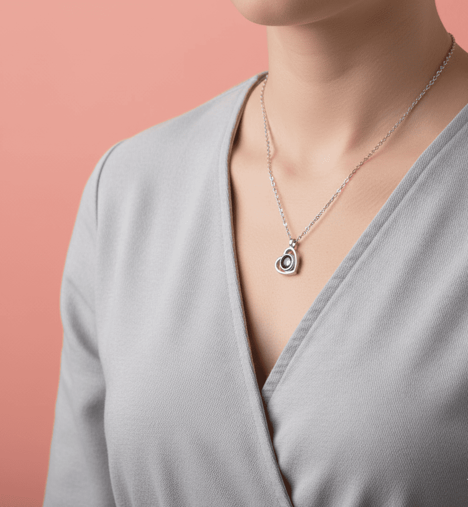 Personalized Heart Photo Necklace - Hidden Forever