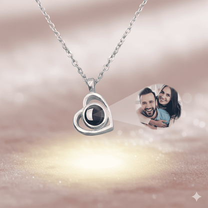 Personalized Heart Photo Necklace - Hidden Forever