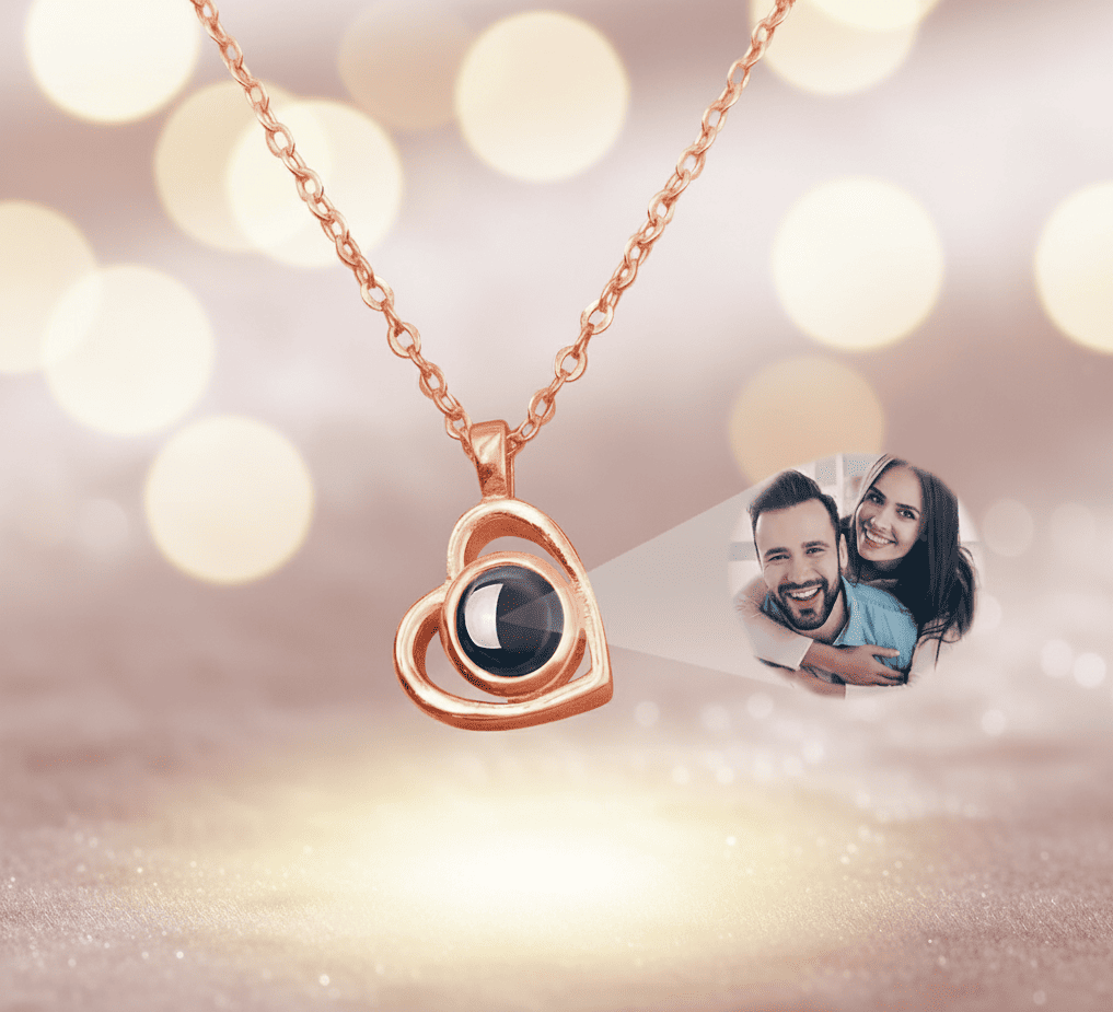 Personalized Heart Photo Necklace - Hidden Forever