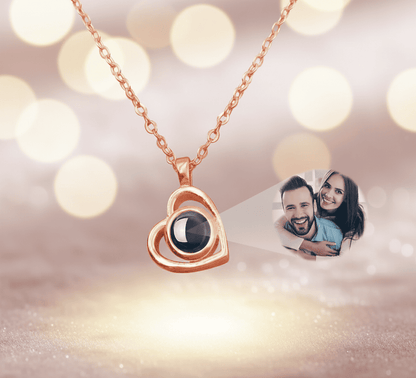 Personalized Heart Photo Necklace - Hidden Forever