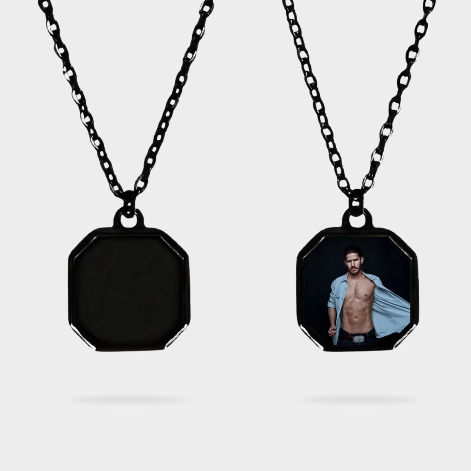 Photo Necklace with Heat Activated Hidden Picture - Hidden Forever