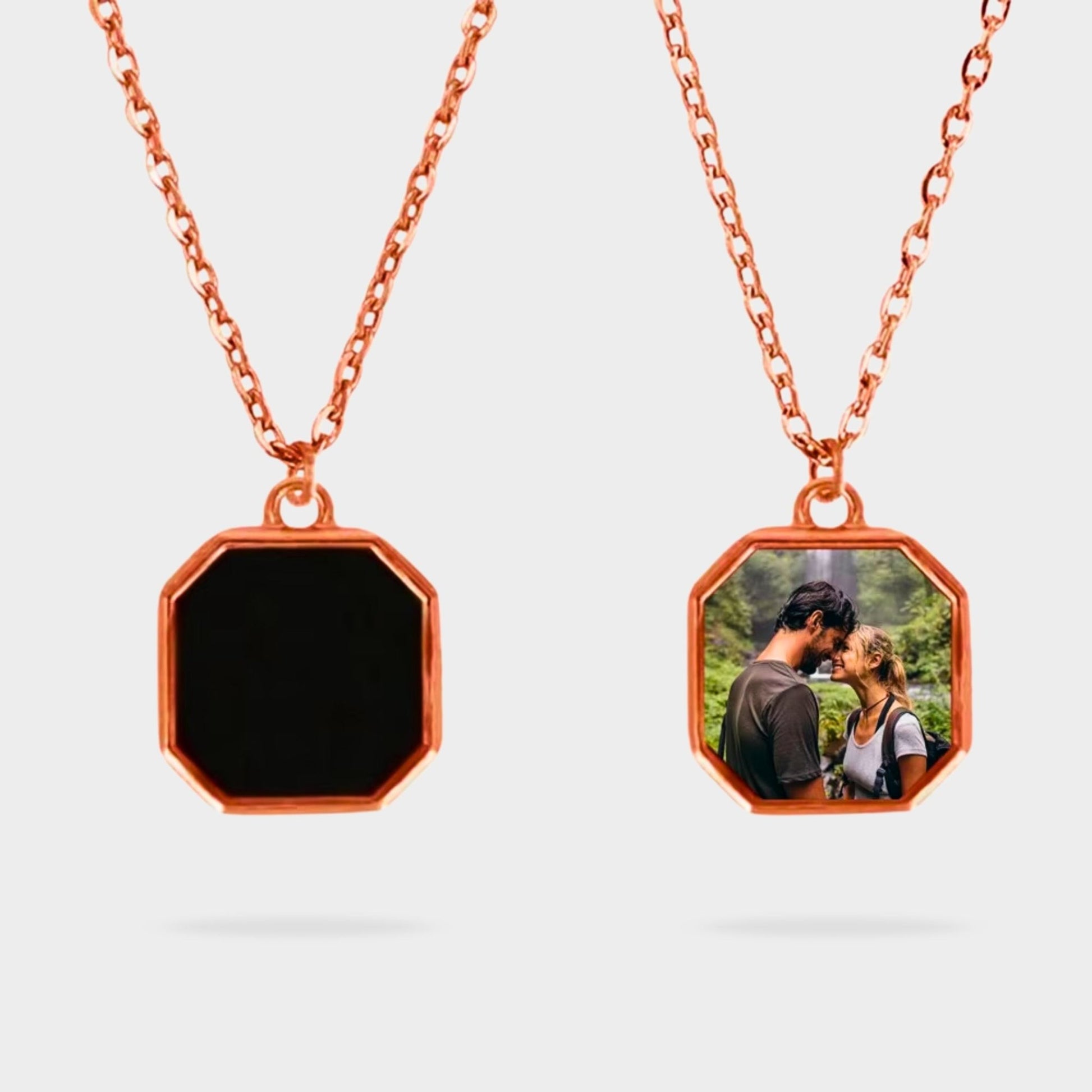 Photo Necklace with Heat Activated Hidden Picture - Hidden Forever