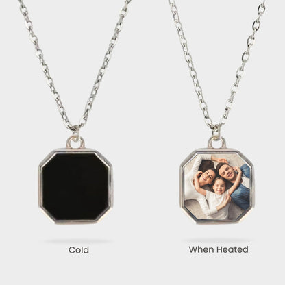 Photo Necklace with Heat Activated Hidden Picture - Hidden Forever