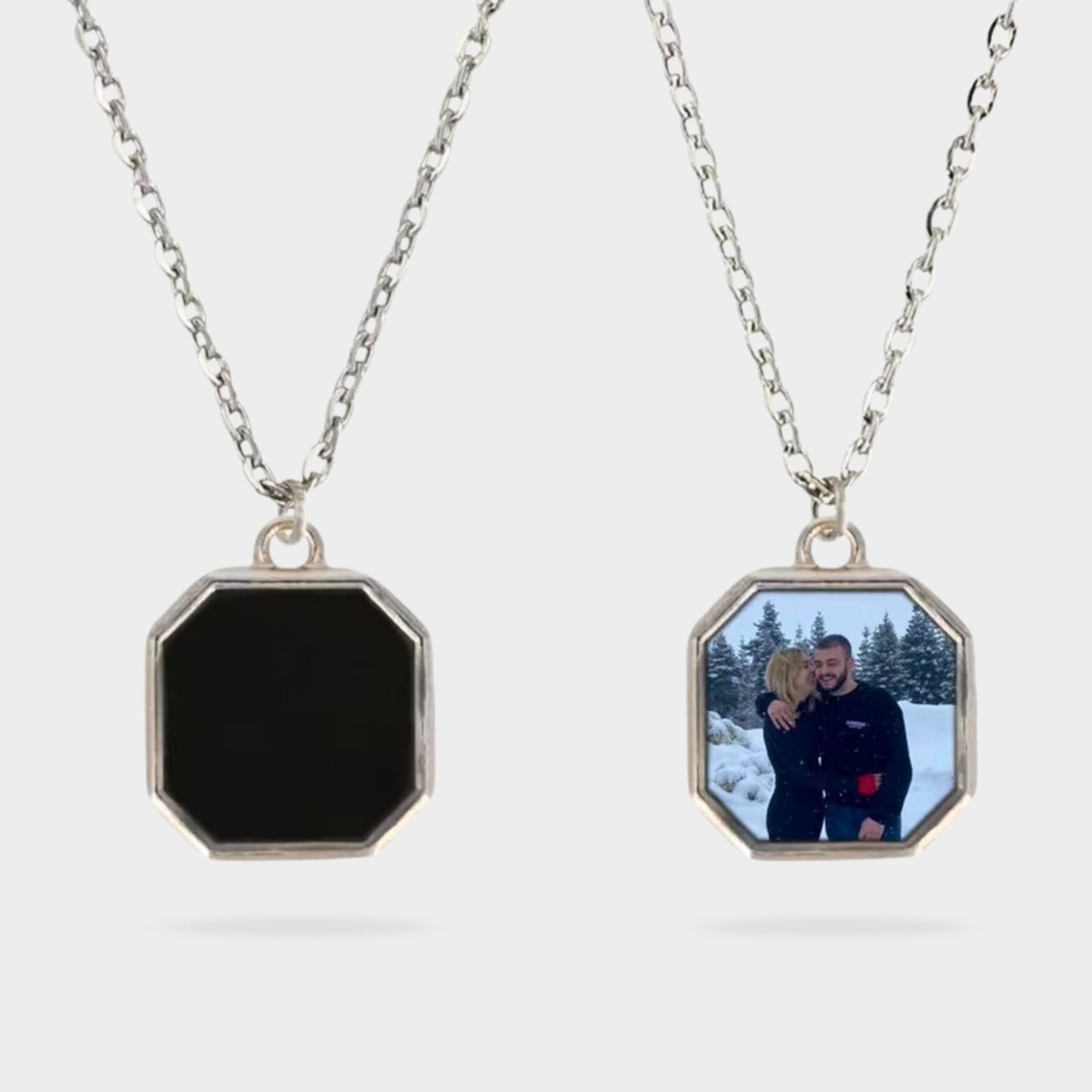 Photo Necklace with Heat Activated Hidden Picture - Hidden Forever