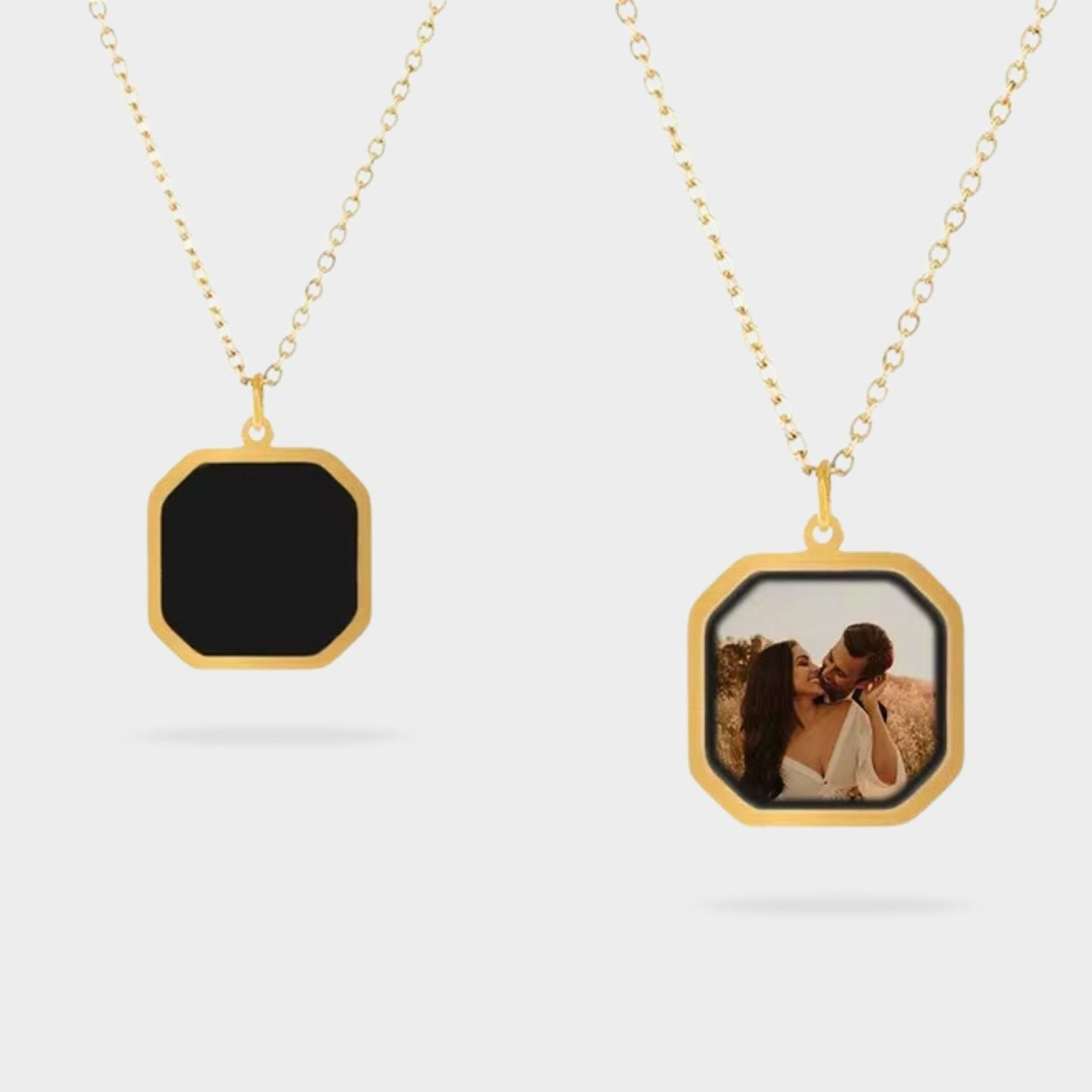 Photo Necklace with Heat Activated Hidden Picture - Hidden Forever