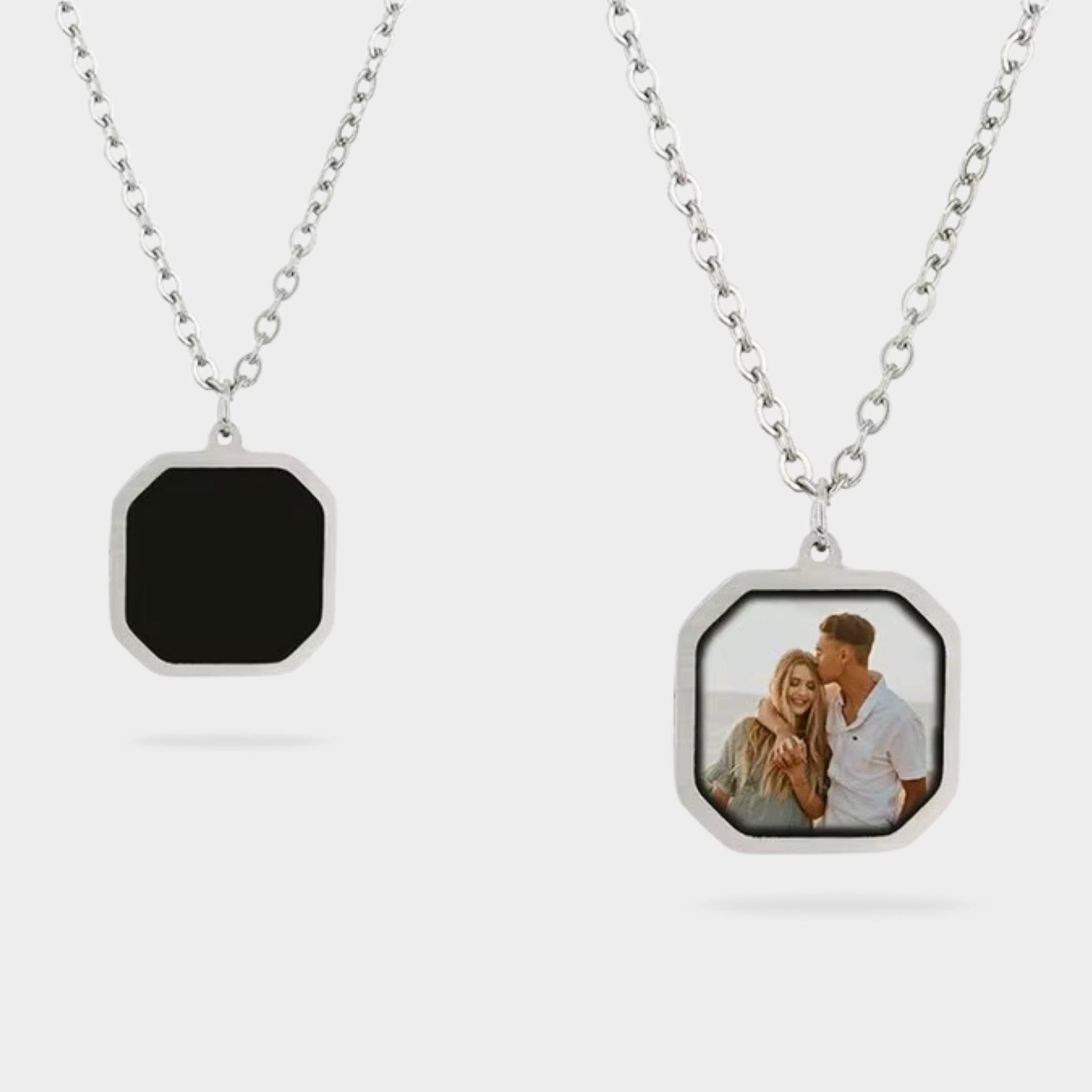 Photo Necklace with Heat Activated Hidden Picture - Hidden Forever