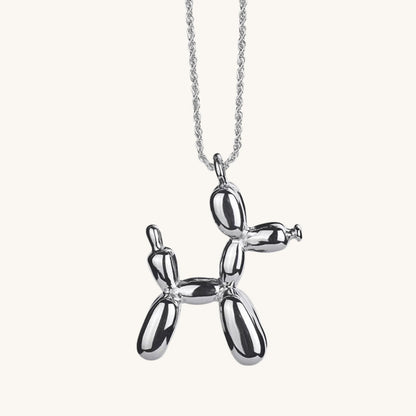 Puppy Balloon Twist Charm Necklace - Hidden Forever