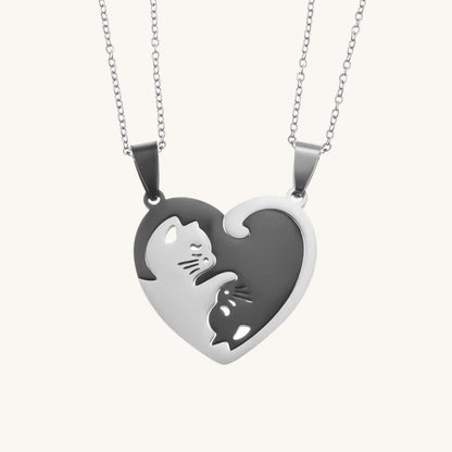 Purrfect Love Hugging Cats Necklace - Hidden Forever