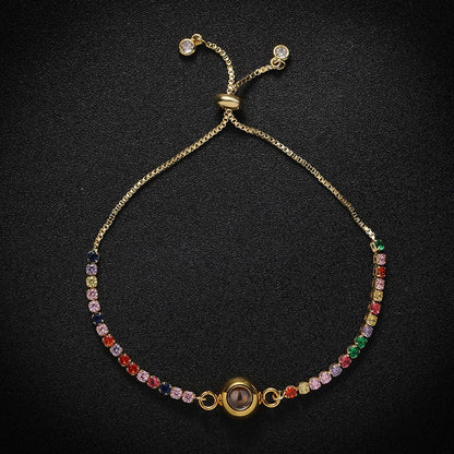 Rainbow Gleam Hidden Photo Bracelet - Hidden Forever