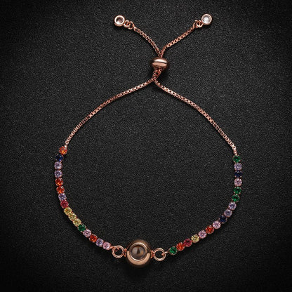 Rainbow Gleam Hidden Photo Bracelet - Hidden Forever