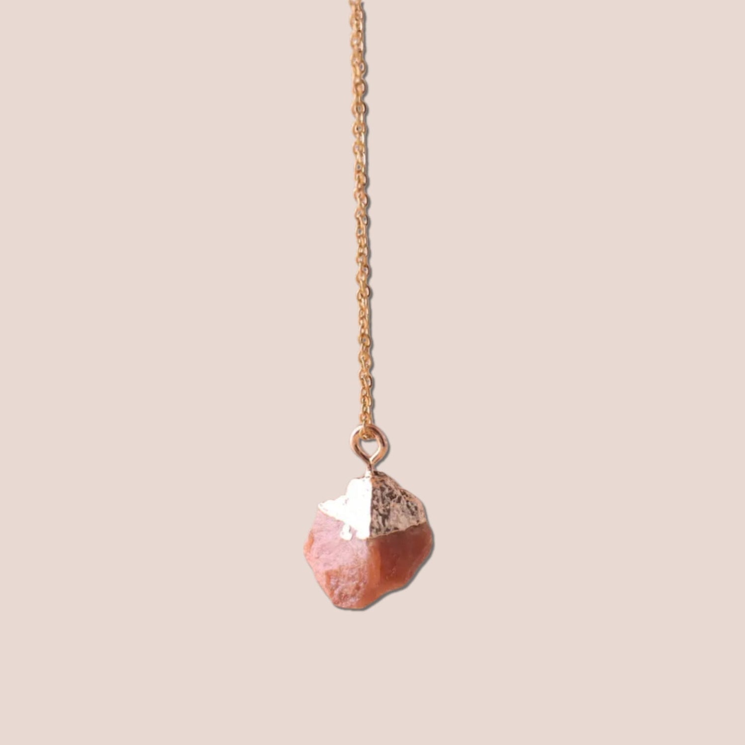 Raw Cut Lucky Charm Gemstone Necklace - Hidden Forever