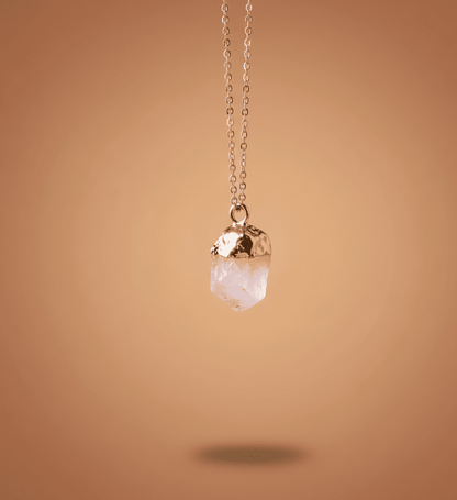 Raw Cut Lucky Charm Gemstone Necklace - Hidden Forever