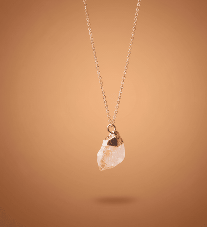 Raw Cut Lucky Charm Gemstone Necklace - Hidden Forever