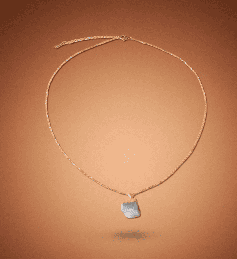 Raw Cut Lucky Charm Gemstone Necklace - Hidden Forever