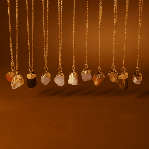 Raw Cut Lucky Charm Gemstone Necklace