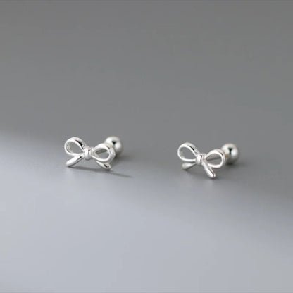 Ribbon Knot Stud Earrings - Hidden Forever