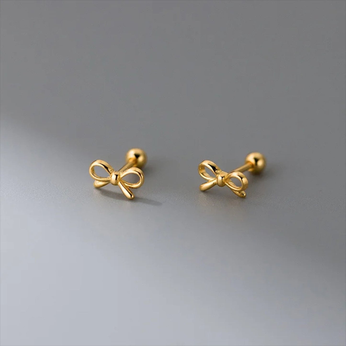 Ribbon Knot Stud Earrings - Hidden Forever