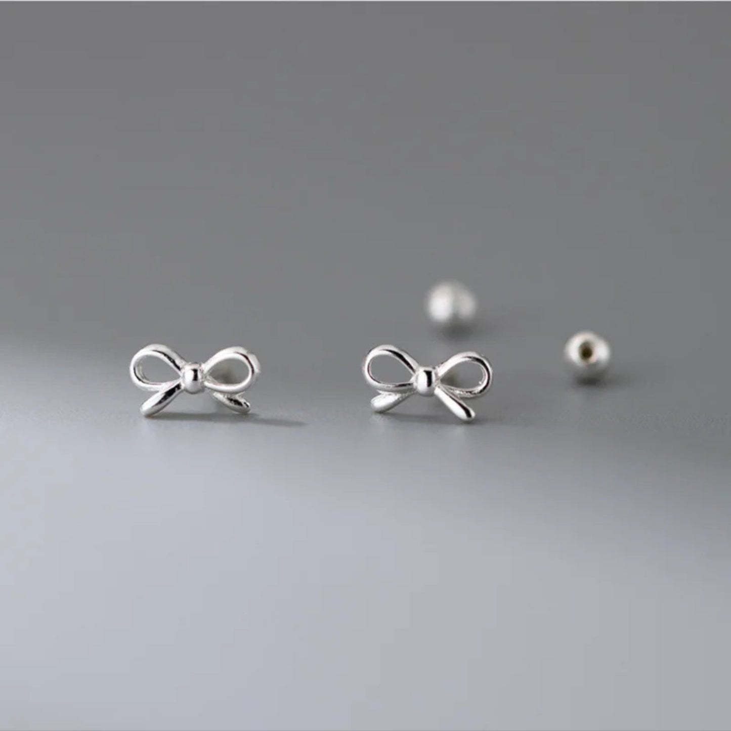 Ribbon Knot Stud Earrings - Hidden Forever