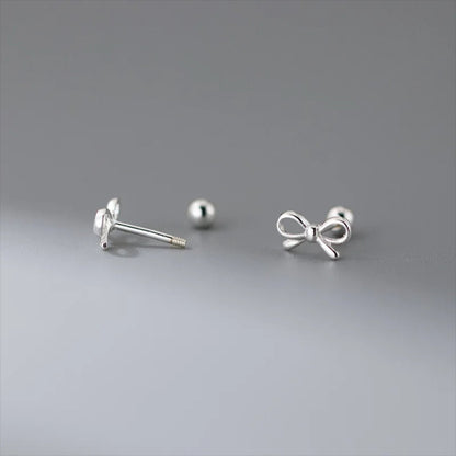 Ribbon Knot Stud Earrings - Hidden Forever