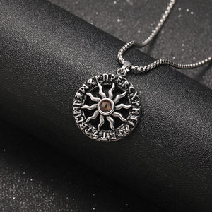 Runic Sun Projection Necklace - Hidden Forever
