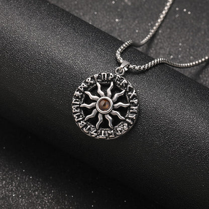 Runic Sun Projection Necklace - Hidden Forever