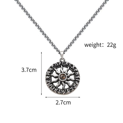 Runic Sun Projection Necklace - Hidden Forever