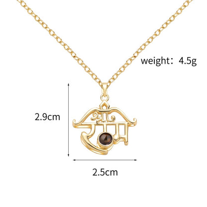 Sacred Om Projection Necklace - Hidden Forever