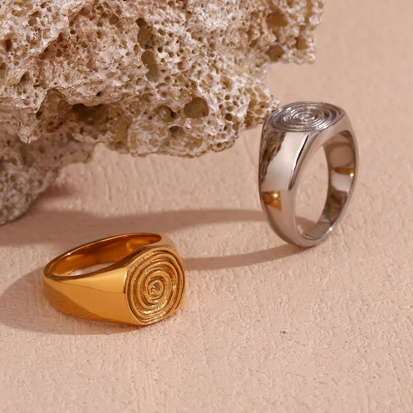 Spiral Signet Ring - Hidden Forever